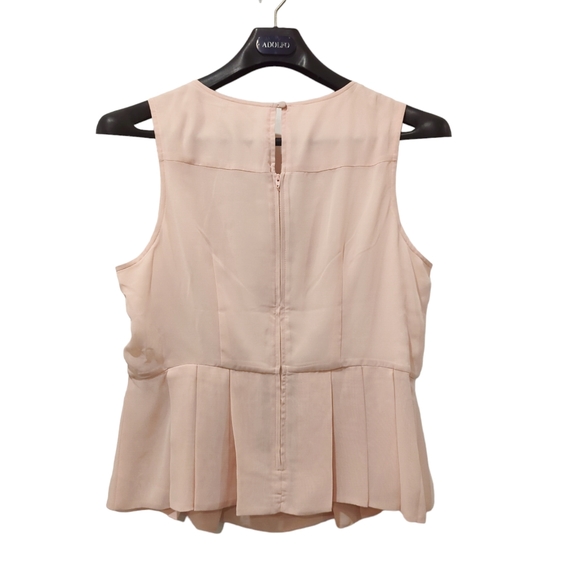 Forever 21 Sleeveless Fringe Top Peplum Blouse Plus Size 1X Pink - Picture 2 of 3